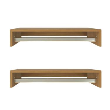 Imagem de Kit 2 Cabideiros De Parede Suspenso 70x25x11,5 Amadeirado