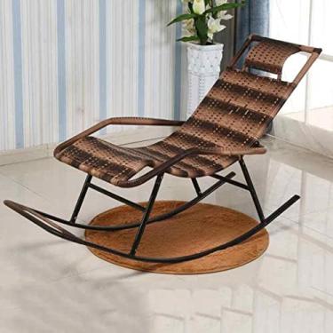 Imagem de UISLA Braço, balanço de vime, reclinável tradicional tecido à mão, reclinável preguiçoso, lazer doméstico, adequado para jardim, pátio, varanda, sala de estar