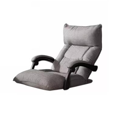 Imagem de espreguiçadeira, cadeira de chão com apoio de braço, espreguiçadeira, sofá, 14 posições, ajustável, confortável, para jogos, assentos acolchoados, para sala de estar, quarto, azul