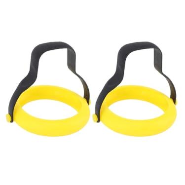 Imagem de SUNGOOYUE Anel de Ovo de Silicone Resistente Ao Calor Modelador de Ovo Redondo para Fácil Cozimento e Limpeza, Seguro para Máquina de Lavar Louça para Todas As Panelas Amarelo 2 Peças