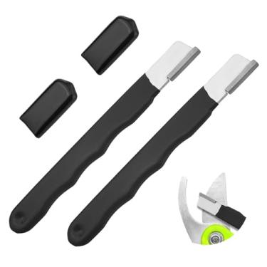 Imagem de 2 apontadores de ferramentas de jardim, afiador de facas multiuso de aço Wolfram premium, afiador de lâmina de bolso portátil para tesouras de poda, machado, machado, tesouras, tesouras de cerca de