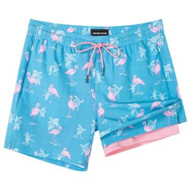 Imagem de Calções de banho SURF CUZ 13cm Liner Quick Dry Flamingo XL