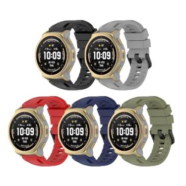 Imagem de ZSZCXD Pulseira de substituição de silicone macio Amazfit T-Rex 3 Pro de 44 mm, largura de 20 mm para smartwatch Amazfit T-Rex 3 Pro