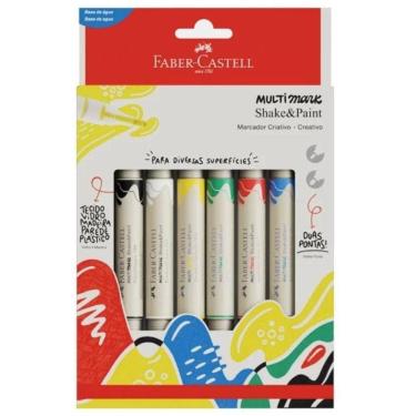 Imagem de Marcador Multimark Criativo Shake & Paint Neon 6 Unidades Faber-castell