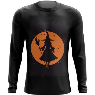 Imagem de Camiseta Manga Longa Bruxa Halloween Laranja Festa 4 F - Kasubeck Stor