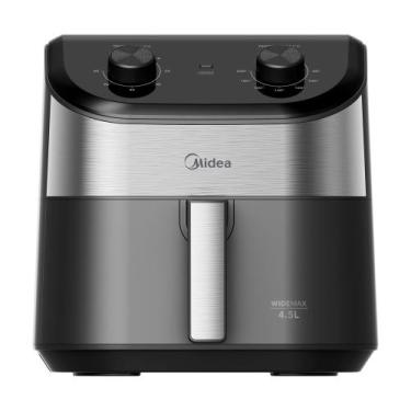 Imagem de Fritadeira Air Fryer 4,5L Widemax Cyclone Preto e Inox Midea, Preto, 1