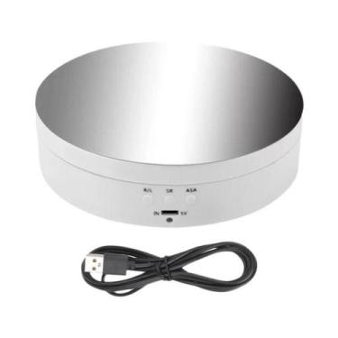 Imagem de Suporte De Joias Elétrico Rotativo De 138mm Com Espelho, Plataforma Gi