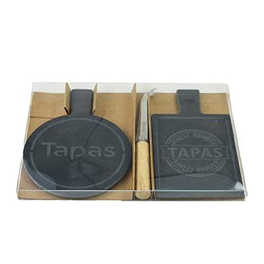 Imagem de Jogo de 3 Peças Cheese para queijo em ardosia L28xP19xA2cm