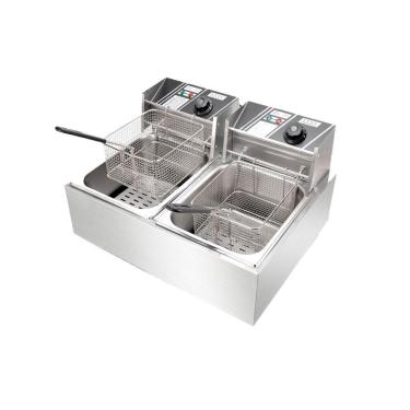 Imagem de Fritadeira Elétrica 2 Cubas Aço Inox 12 Litros 220v 5000W