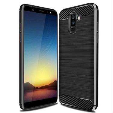 Imagem de Capa para Samsung Galaxy A6 Plus 2018, com sensação macia, proteção total, anti-arranhões e impressões digitais + capa de celular resistente a arranhões para Samsung Galaxy A6 Plus 2018