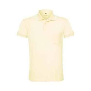 Imagem de Camisa Polo Hugo Deleon Bolso Malha Amarela-Masculino