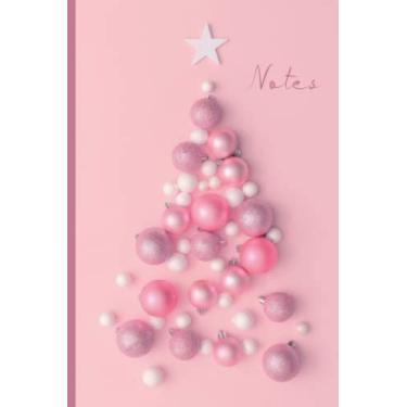 Imagem de Caderno de árvore de Natal, presente de Natal para adultos, adolescentes e crianças: caderno de Natal rosa, 104 páginas temáticas pautadas pela faculdade, (15 x 23 cm)