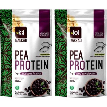 Imagem de Kit 2 Pea Protein Açaí e Banana Rakkau 600g Vegano Proteína