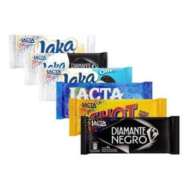 Imagem de Kit C/6 Barras De Chocolate Lacta 90g