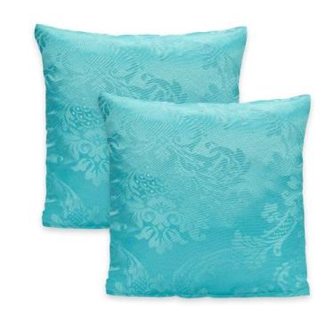 Imagem de Kit 2 Capas de Almofada c/ Zíper em Jacquard Adamascado Luxo 40cm x 40