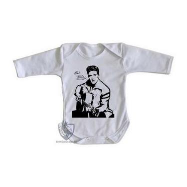 Imagem de body nenê criança roupa bebê manga longa Elvis Presley guitar - Empóri