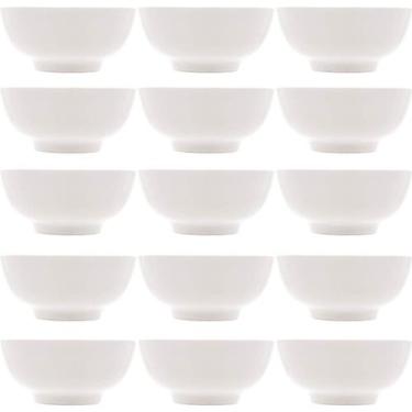 Imagem de 15 Bowls de Porcelana Branca Lyor 540ml Cumbucas Clean para Açaí Resta