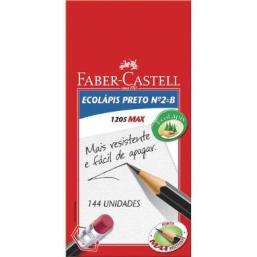 Imagem de Lápis Preto Sextavado Ecolápis MAX N2 com Borracha - Caixa com 144 - F