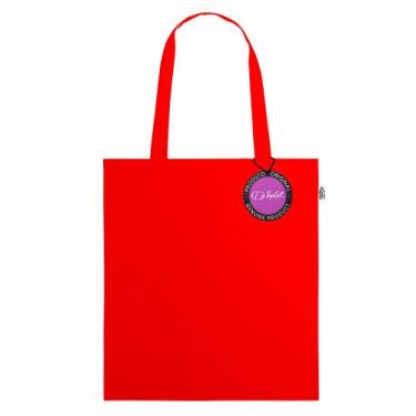 Imagem de Sacola Ecobag em rPet 38x42cm Jerez TopGet, Vermelho