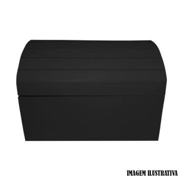 Imagem de Baú Ripado Tamanho M 23cm Mdf Madeira Pintado - ATACADÃO DO ARTESANATO