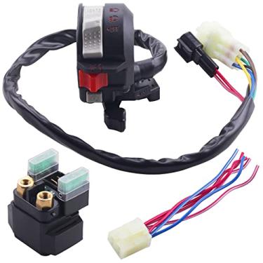 Imagem de JINGKE Controle do Guiador Esquerdo, Partida do Motor, Interruptor do Farol e Relé Solenóide de Partida para Yamaha Ig Bear 250 400 Bruin 250 350 Grizzly 350 400 660 Kodiak 400 450 Raptor 350 660