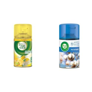 Imagem de Kit Aromatizador Air Wick Freshmatic Limão Siciliano e Baunilha 250ml + Flor de Algodão 250ml