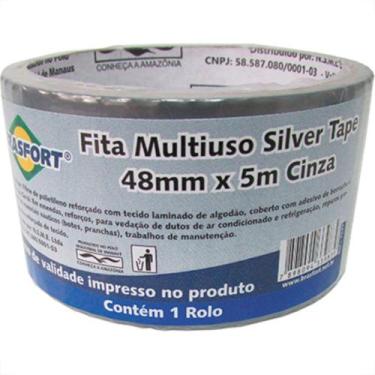 Imagem de Fita Silver Tape Brasfort Cinza 48Mmx05M