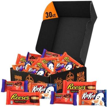 Imagem de Cesta de Presentes com 30 Barras de Chocolate Katie's Kandy Korner