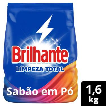 Imagem de Lava-Roupas em Pó Brilhante Roupas Brancas e Coloridas Limpeza Total 1,6kg