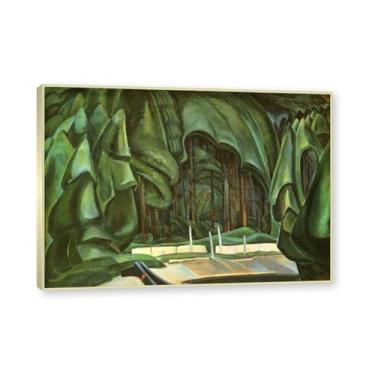 Imagem de NHLDZYH Moldura dourada champanhe. Impressões em tela famosas, (Emily Carr, quadros de pinturas famosas, impressão quadros abstratos sobre tela. 50x70cm