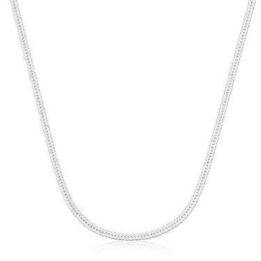 Imagem de Colar De Prata 925 Feminino Gargantilha Laminado 45cm