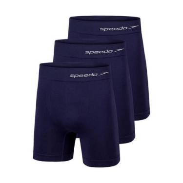 Imagem de Kit com 3 Cuecas Boxer Speedo 4279, Azul marinho, G
