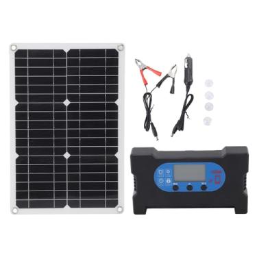 Imagem de Alta Eficiência 20W Kit de Painel Solar Monocristalino de 18V para Emergências e Camping, Carregador Solar Portátil Com Carregamento Multifuncional para Telefones Celulares e Tablets
