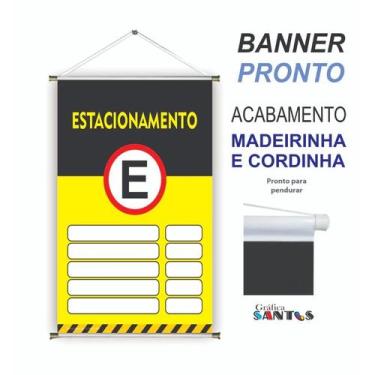 Imagem de Banner pronto Estacionamento BA 196 medida 45x70 cm arte pronta
