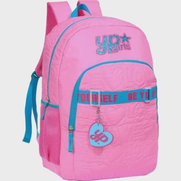 Imagem de Mochila De Costas Grande Escolar Feminina Love Coração Colorida com Zíper Poliéster Yepp Up Girls