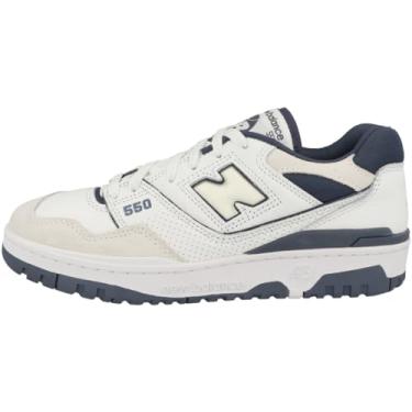 Imagem de New Balance Tênis masculino 550, branco/azul, 44