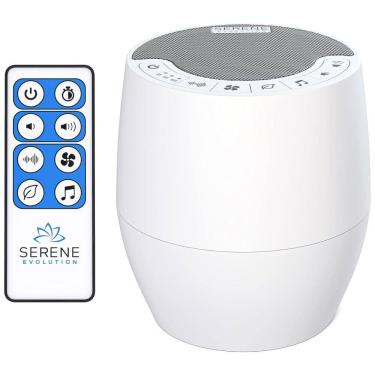 Imagem de Máquina de Ruído para Dormir, 60 Sons com Luz Ambiente Programável, 110v, SERENE EVOLUTION, Branco