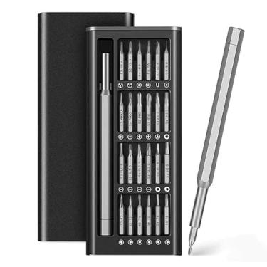 Imagem de Kit Chaves de Precisão Premium 24 Peças – Estojo Multifuncional em Alumínio com Ponteiras CRV Removíveis para Smartphones, Tablets, Notebooks e Impressora 3D