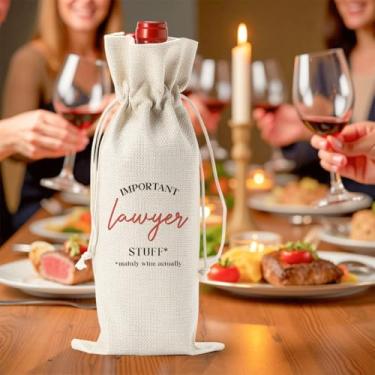 Imagem de Presentes de advogado para mulheres, homens, advogados, presentes de formatura, Natal, aniversário, passando no exame de bar, sacola de vinho para família e irmãs