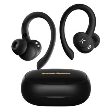 Imagem de Fones de Ouvido Sem Fio Esportivos Bluetooth 5.4, Intra-auricular SportFree com Gancho, 30h de Bateria, IPX5 à Prova de Água, Estéreo HiFi, Design LED Display e Controles Toque para Corrida Academia