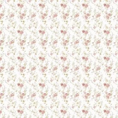 Imagem de Papel Parede Rosas Brancas Floral Autocolante Sala Cozinha - LRP