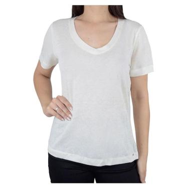 Imagem de Camiseta Feminina Lado Avesso MC Bege Nata - L125435-Feminino