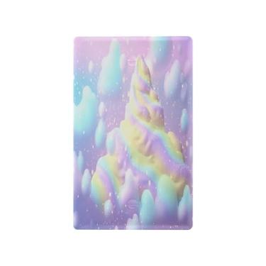 Imagem de Blueangle Placa de parede decoradora de capa em branco, tamanho padrão, 1 gangue arco-íris, sorvete, redemoinho, para quarto de escritório em casa, 4,53 x 2,76 polegadas (571)