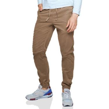 Imagem de Pant Match Masculino Loose Fit Chino Washed Jogger 29 cáqui
