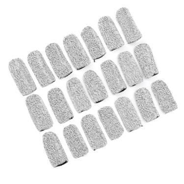 Imagem de Ymiko Protetores de Dedo Resistentes a Cortes de 20 Unidades, Luvas de Jardinagem HPPE Reutilizáveis ​​para Artesanato, Berços de Segurança Respiráveis ​​universais para Projetos de Bricolage