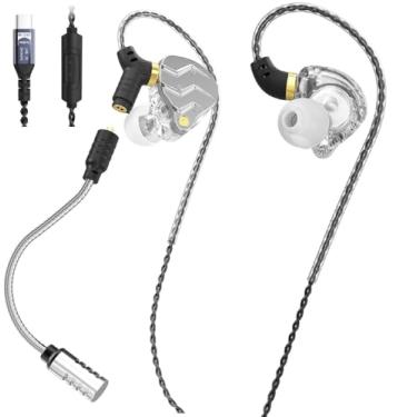 Imagem de XOX KG01 Fones de ouvido profissionais para jogos, botões de batalha, microfone destacável, som surround 4D, driver dinâmico de 11 mm para jogos móveis, PlayStation, PC com 3,5 mm/tipo-c (tipo C