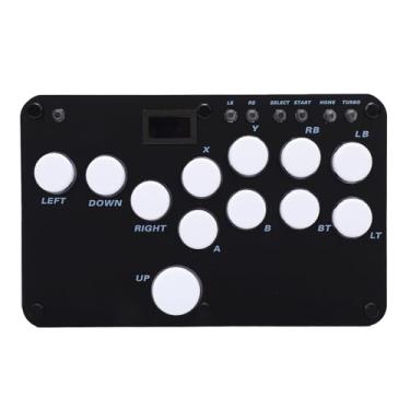 Imagem de OPPWONG Fight Stick, 12 Teclas RGB Light Low Latency <1ms Hot Swappable Game Stick Com Portas USB C A Botões Personalizados Almofadas de Borracha Controlador de Jogo de Rua para Steam
