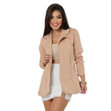 Imagem de Blazer Longo Feminino Acinturado Slim Varias Cores Bengaline - Barbali