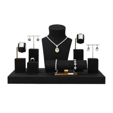 Imagem de VHDY85KA Suporte de joias para exibição de joias, leve, luxuoso, para retratos, brincos, relógio, pulseira, colar, balcão, expositor, armazenamento de joias, suporte de exibição de joias