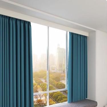 Imagem de Trilho de varão de cortina de alumínio resistente para montagem no teto, caixa de trilho de cortina deslizante de 2 m, decoração ideal para divisória de quarto, suporte durável para uso na varanda